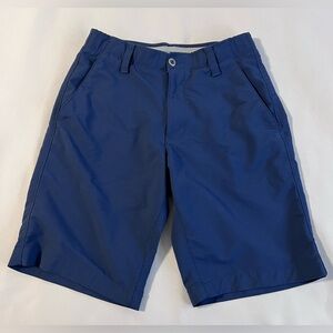 Under‎ Armour Men’s Sz 30 Navy Heat Gear Loose Fit Golf Shorts EUC
